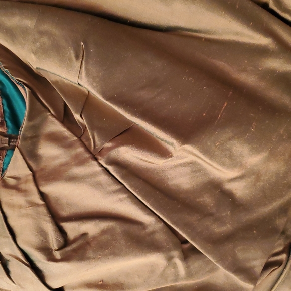 NEW NICOLE MILLER SILK IRIDESCENT GOLD/GREEN COCKTAIL DRESS SZ 0 - Picture 7 of 11